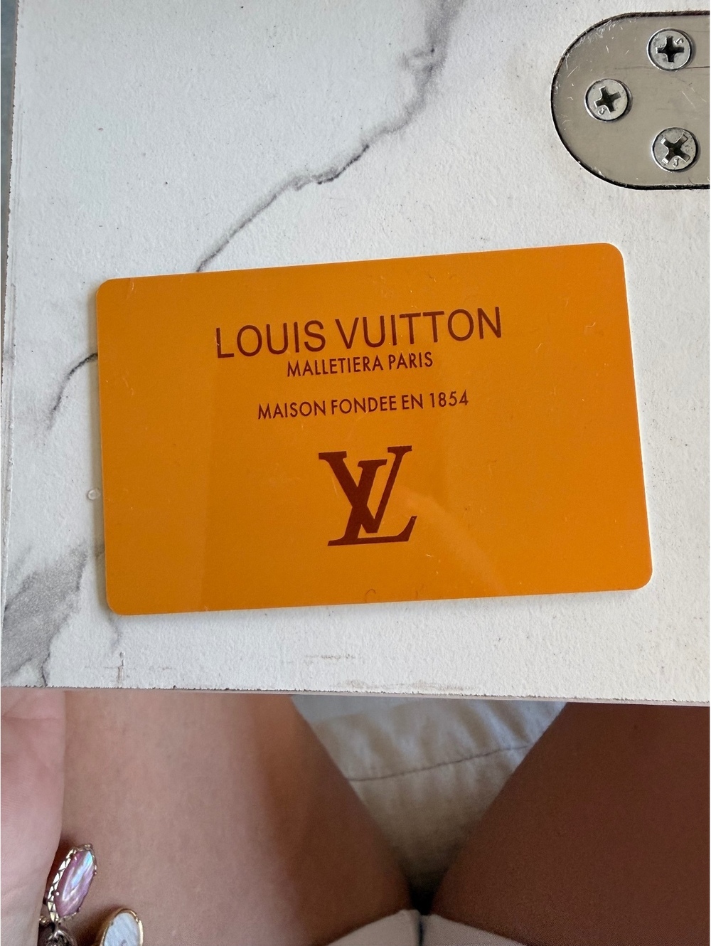 Louis Vuitton Authenticity Card for Joyce Collection